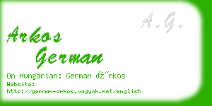 arkos german business card